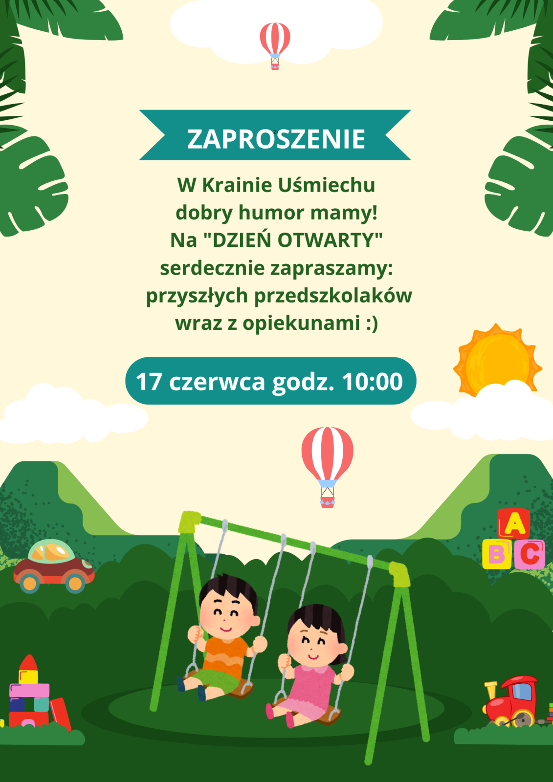 Plakat dnia otwartego