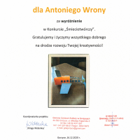 Dyplom za wyróżnienie w konkursie 